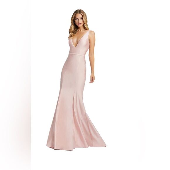 Mac Duggal IEENA 26273 Prom Dress Long Mermaid Backless V Neck Corset - Picture 4 of 7